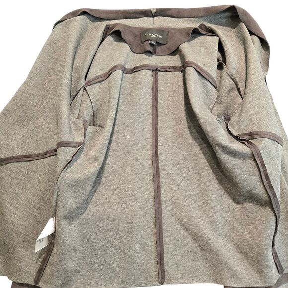 Ann Taylor Factory Open Front Faux Suede Cardigan Style Jacket Sz M Minimalist - Picture 8 of 10